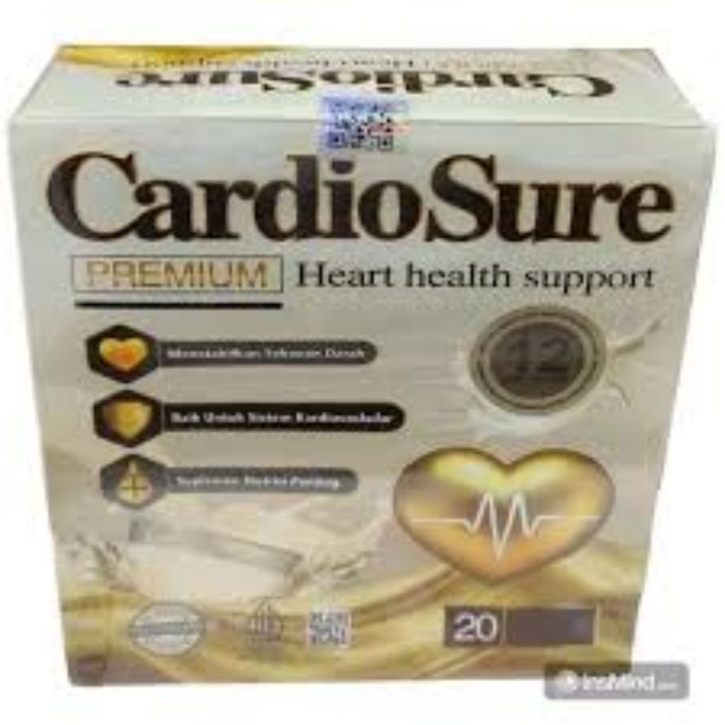 

CARDIOSURE Premium Susu Obat Herbal jantung Kolestrol Asam Urat BPOM Halal 12 Sachet Menstabilkan Tekanan Darah & Mendetok Tubuh