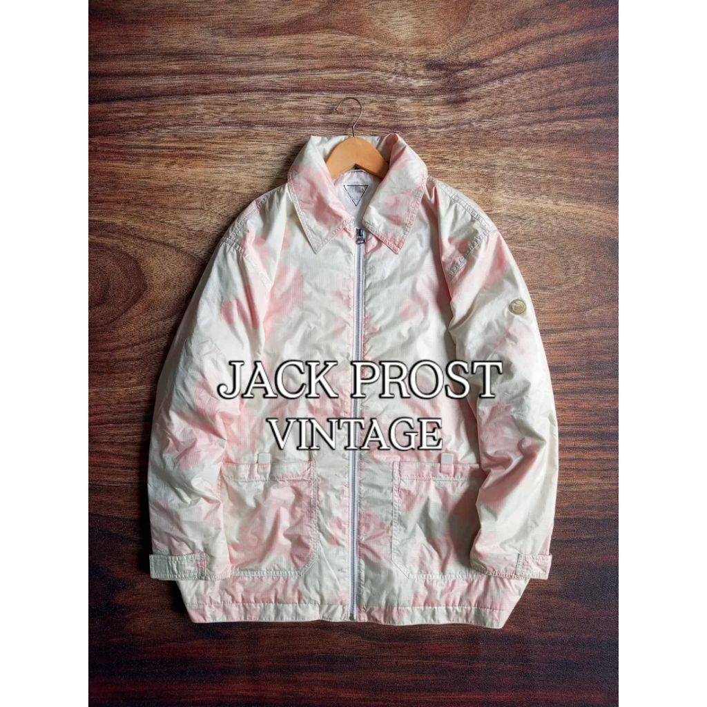 JAKET JACK PROST VINTAGE WINDBRAKER AOP FLOWWERS DALEMAN INER PRIA/UNISEX SECOND PRELOVED