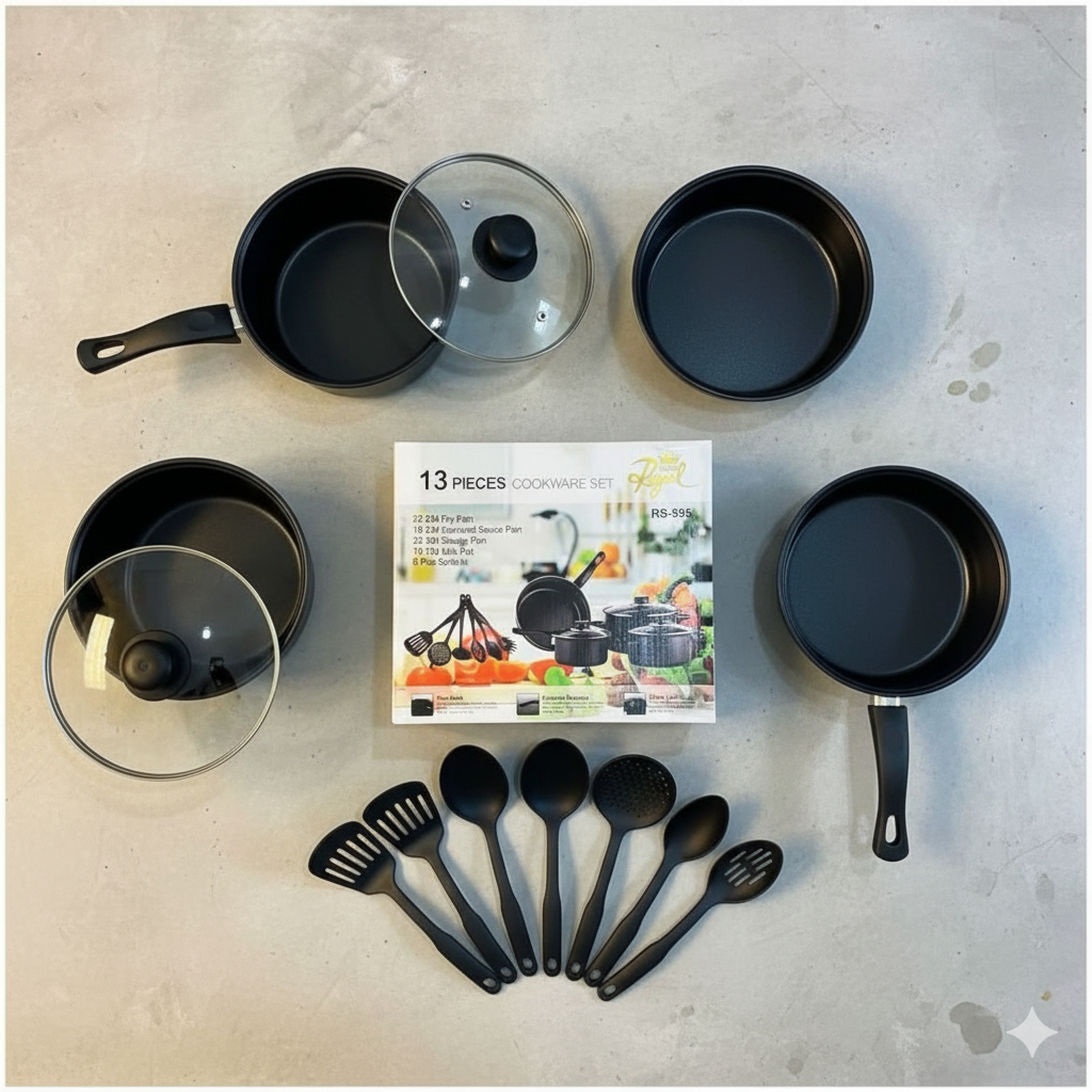 Royal 13 Pieces Cookware Set (Set 13 Peralatan Masak)