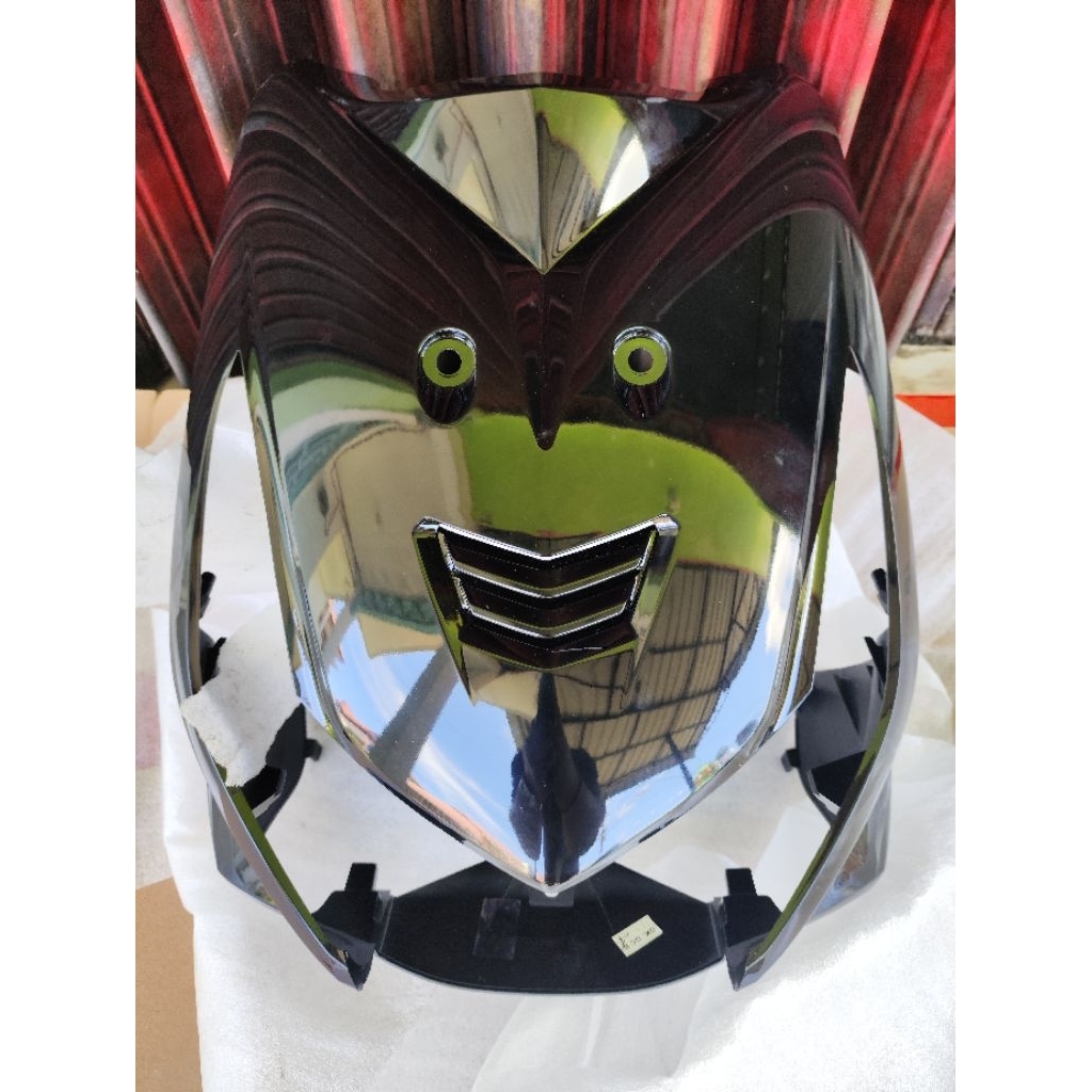 Cover Panel Tameng Depan Hitam Honda Beat Karbu Original AHM | 64301-KVY-960FMB