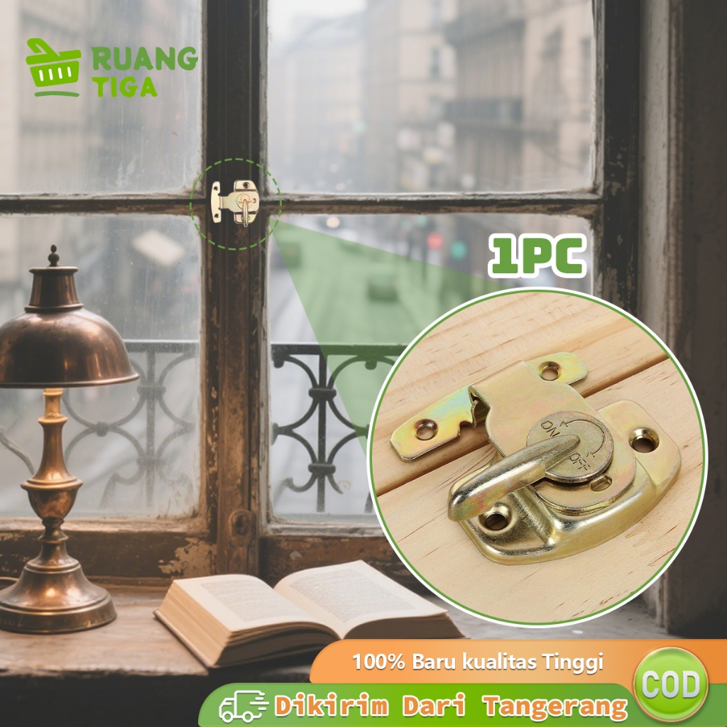 Grendel Pintu Geser Sliding Door Table Lock Kunci Pintu Geser Sliding Grendel Kayu Pintu