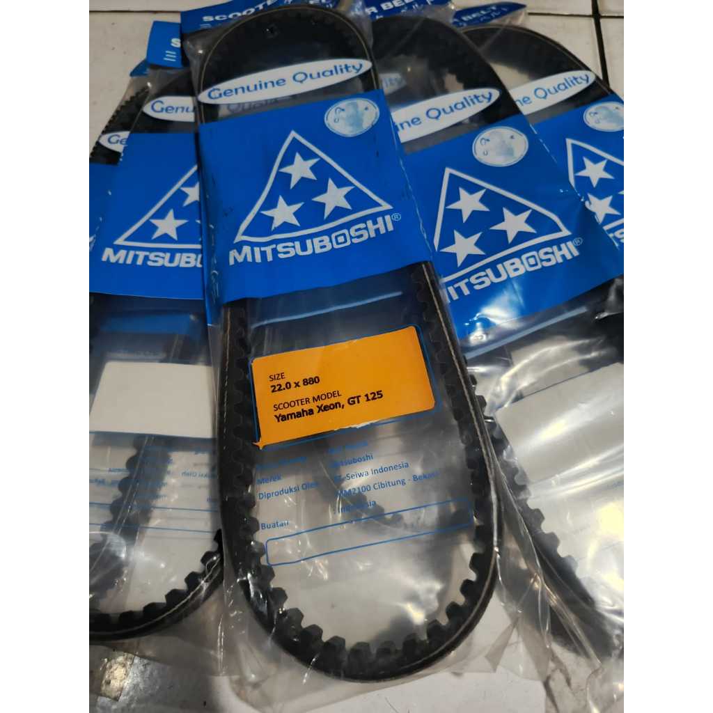 VANBELT TALI PENGGERAK VBELT ONLY XEON GT 125 MITSUBOSHI ORIGINAL