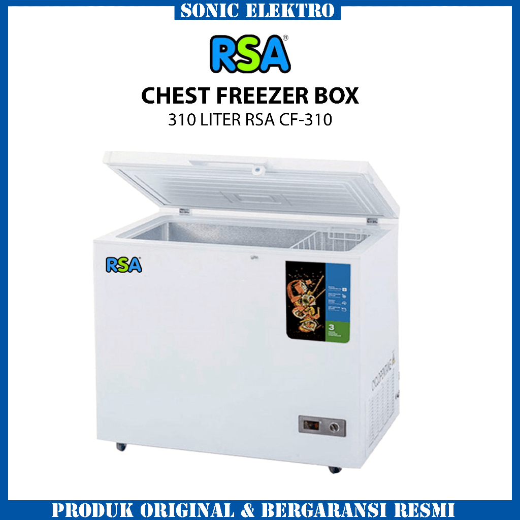 CHEST FREEZER RSA FREEZER BOX RSA CF-310 310 L Garansi Resmi