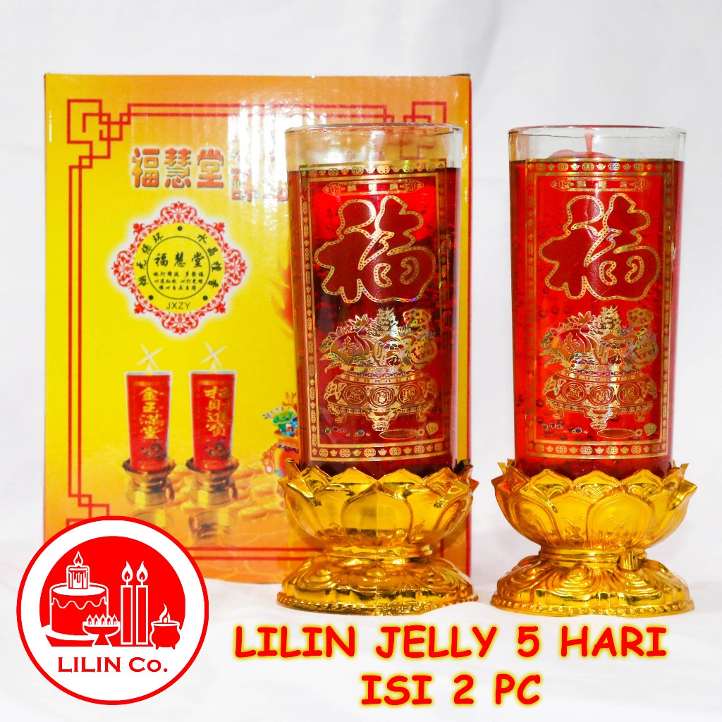 Lilin Jelly Hok Teratai 5 HARI 5 KATI Lilin Puja Sembahyang Lilin Sembayang Lilin Lianhua Lilin Lian