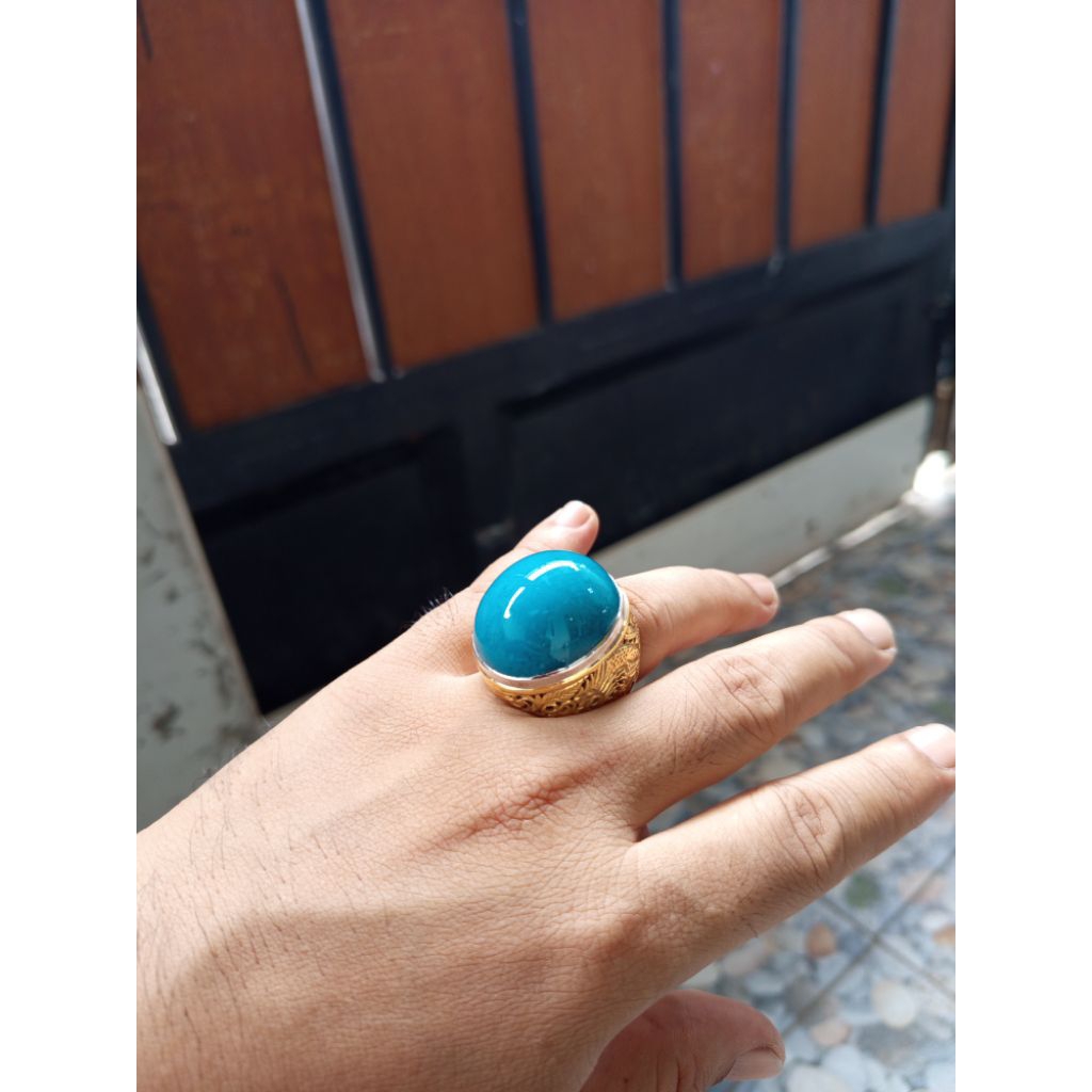 CINCIN BATU AKIK BACAN DOKO MEJIKO DIM JUMBO RING PERAK