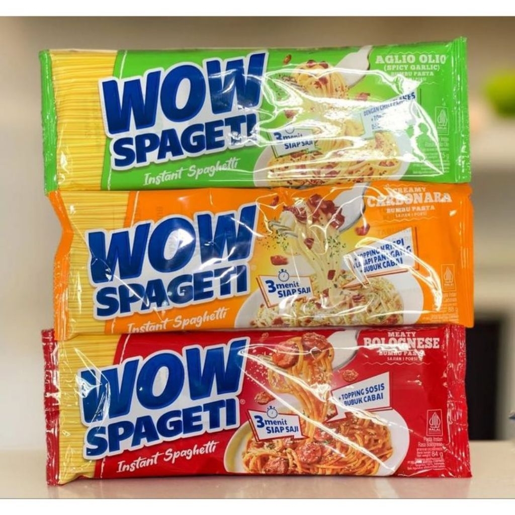 

Wow Spageti Kemasan 84gr | Harga Pekarton isi 40 bks