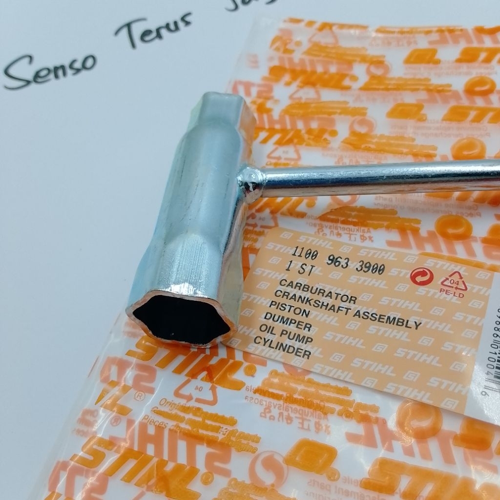 KUNCI BUSI STIHL ORIGINAL KUNCI BUSI SENSO KUNCI BUSI GERGAJI MESIN SENSO STIHL ORIGINAL PART OF CHA