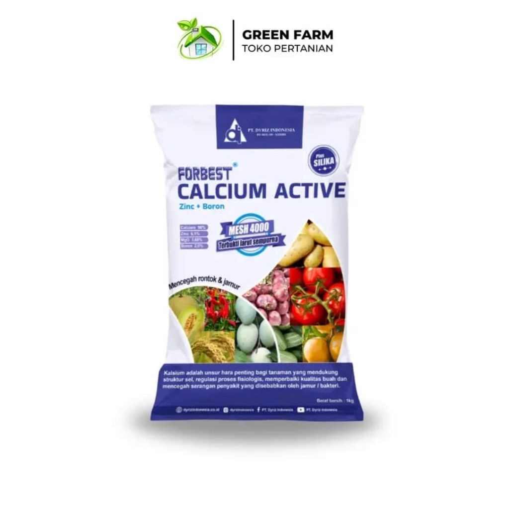 Pupuk Calsium Active Forbest 1kg. Original. Pembenah tanah. Penetral pH Tanah.