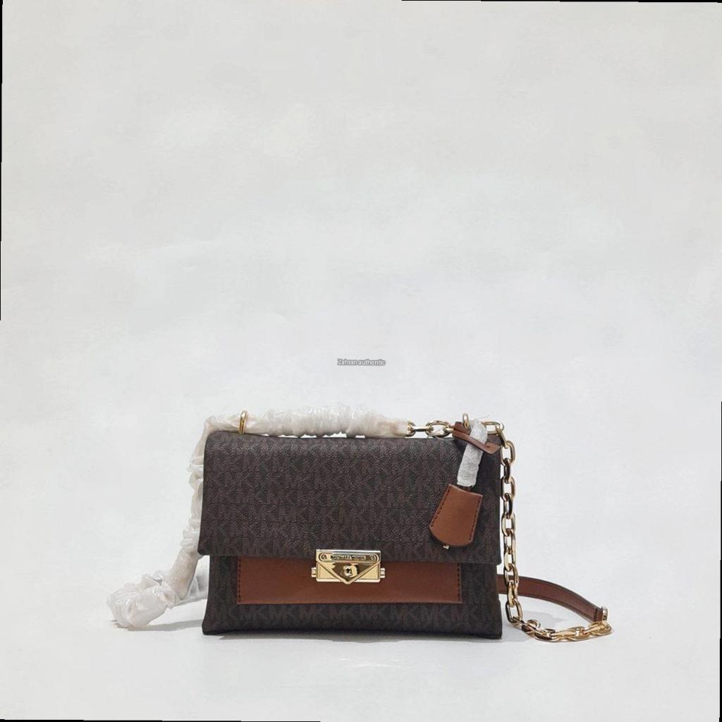 Tas Wanita Mk Cece Md Flap Pocket Shoulder Brown