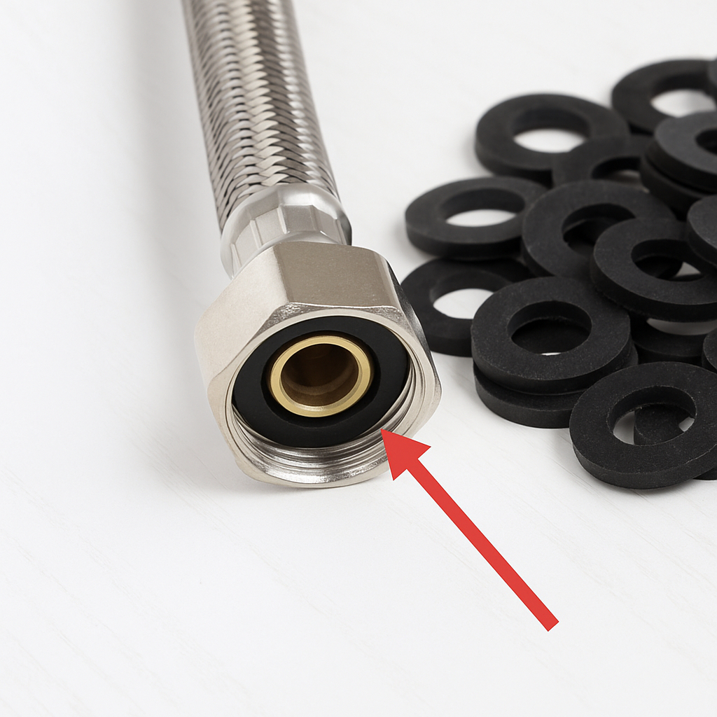 KARET SELANG FLEKSIBEL 1/2 INCH SEAL KARET SELANG SHOWER FLEXIBLE 0.5 INCH RUBBER NEPEL