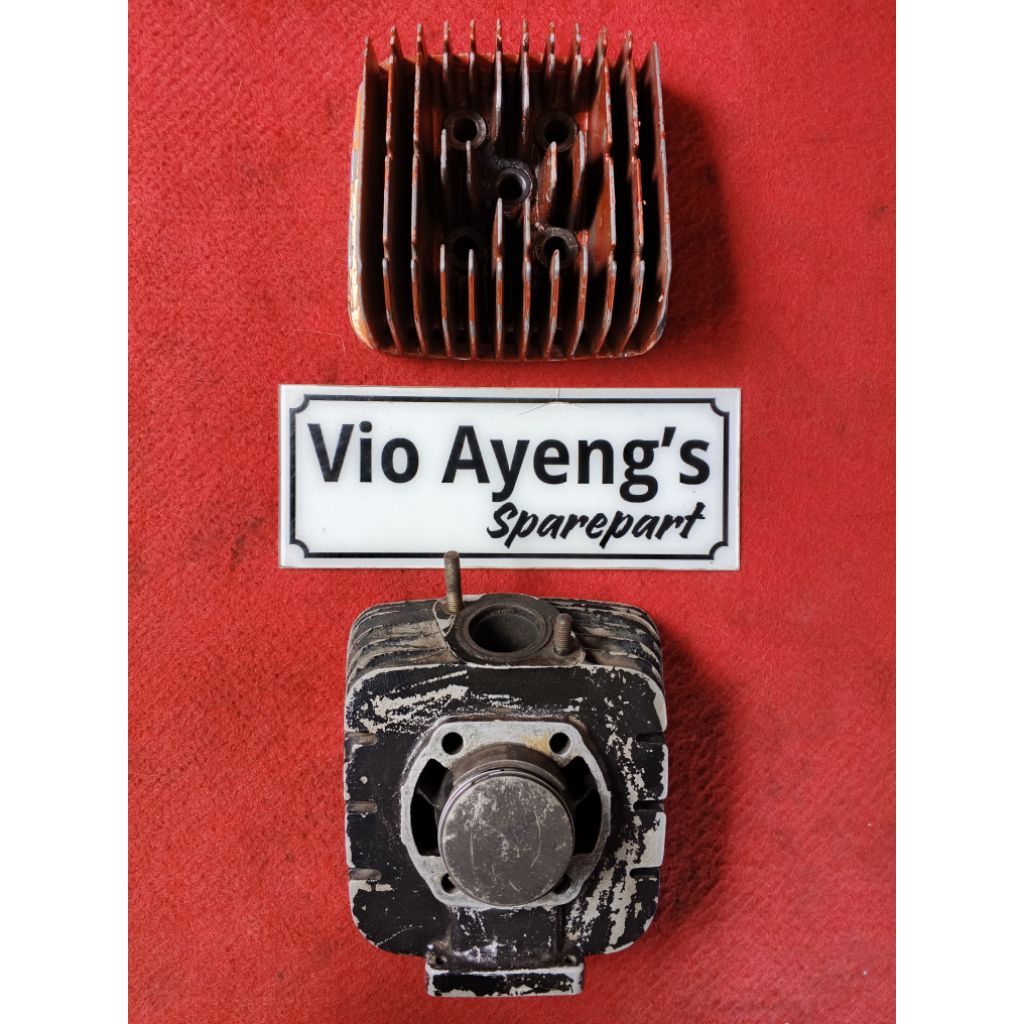 BLOK KOP, SILINDER HEAD, KOP HEAD YAMAHA RX 100, RS 100, ORIGINAL SECCOND.