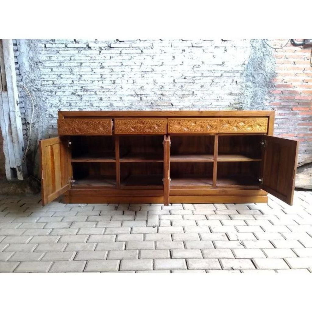 BUFFET JATI UKIR / BUFFET TV / MEBEL JATI JEPARA