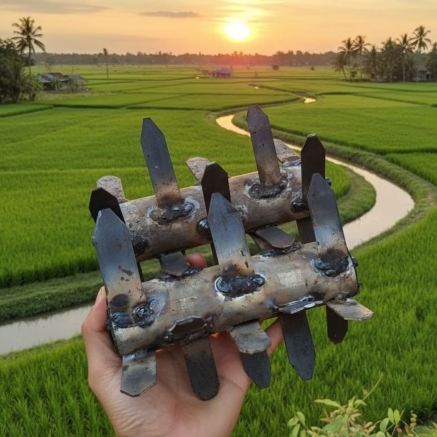 2 roda  osrok 16cm garisan 25 cm Osrok / odrok / gosrok penyiang padi