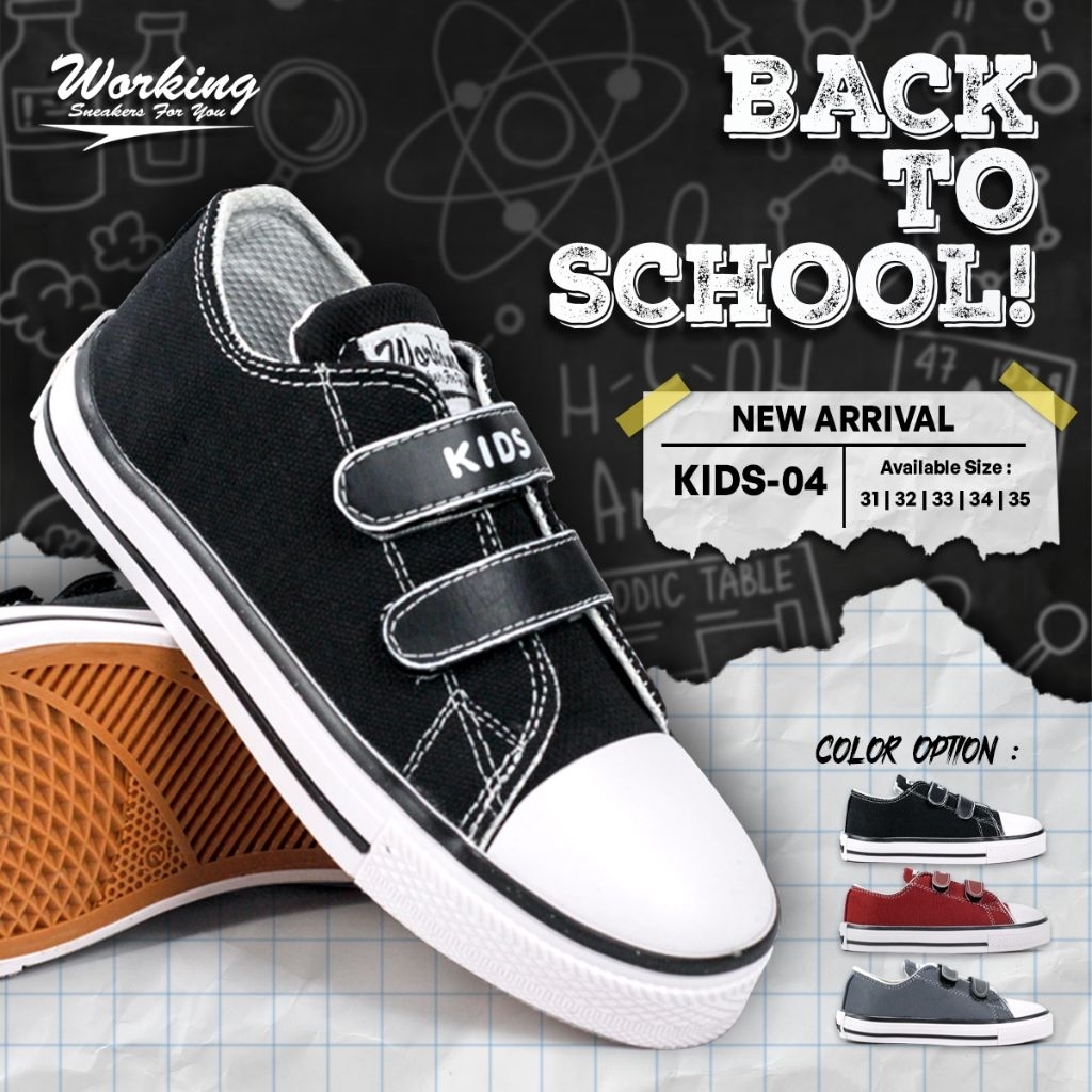Promo Launching Toko Baru Harga Diskon 50% All Item Sepatu Anak TK SD Working Kids-04