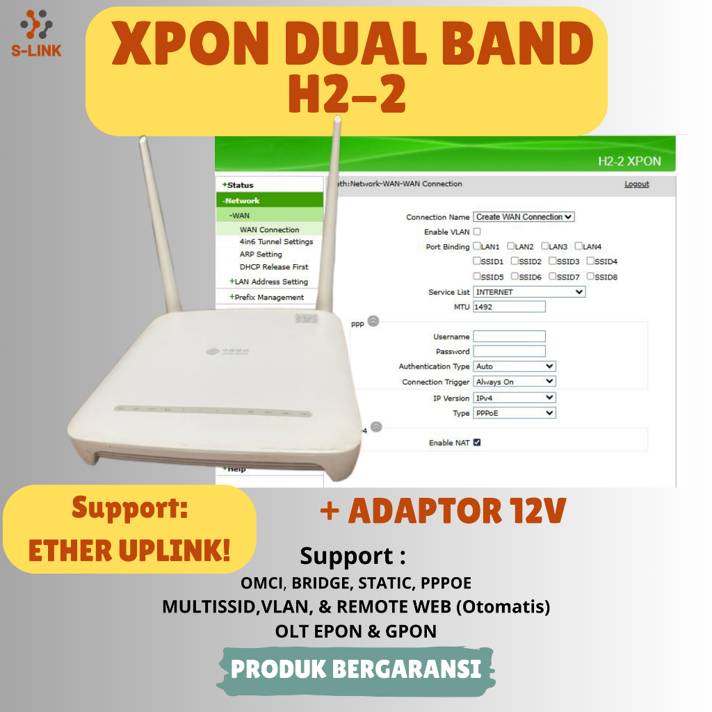 XPON EPON GPON H2-2 DUAL BAND OMCI