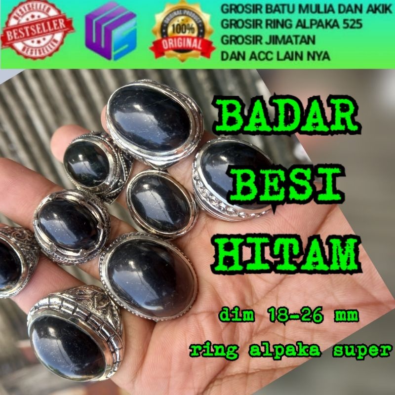 CINCIN BATU BADAR BESI HITAM NEMPEL MAGNET