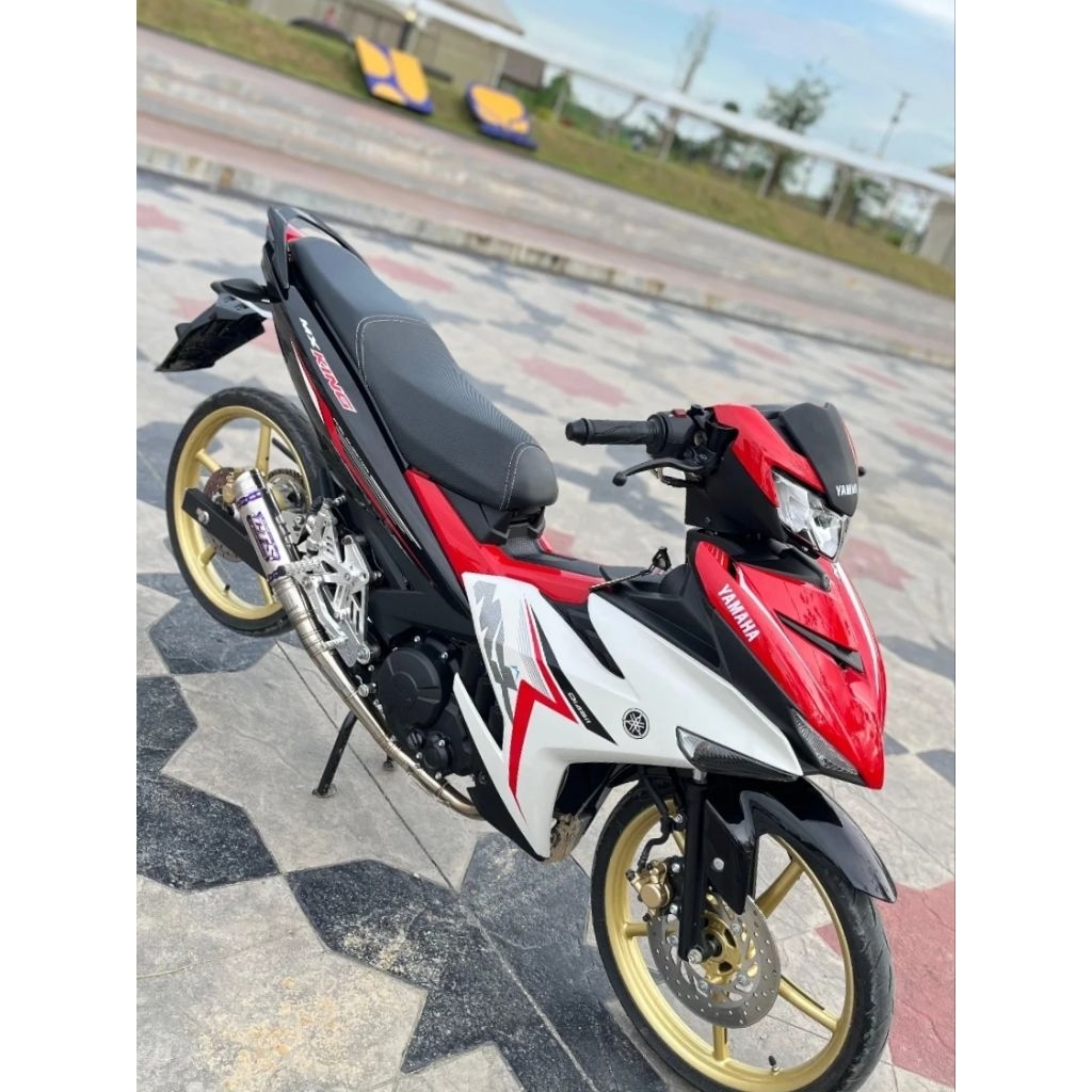 Striping lis sticker standar ori yamaha mx king 150 2023 merah putih hitam stiker mx king putih hita