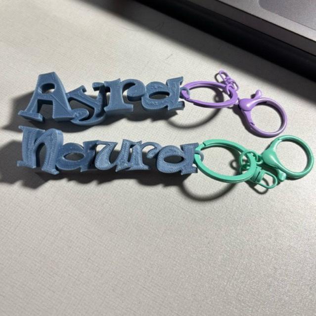 Gantungan Kunci custom nama (1 warna)