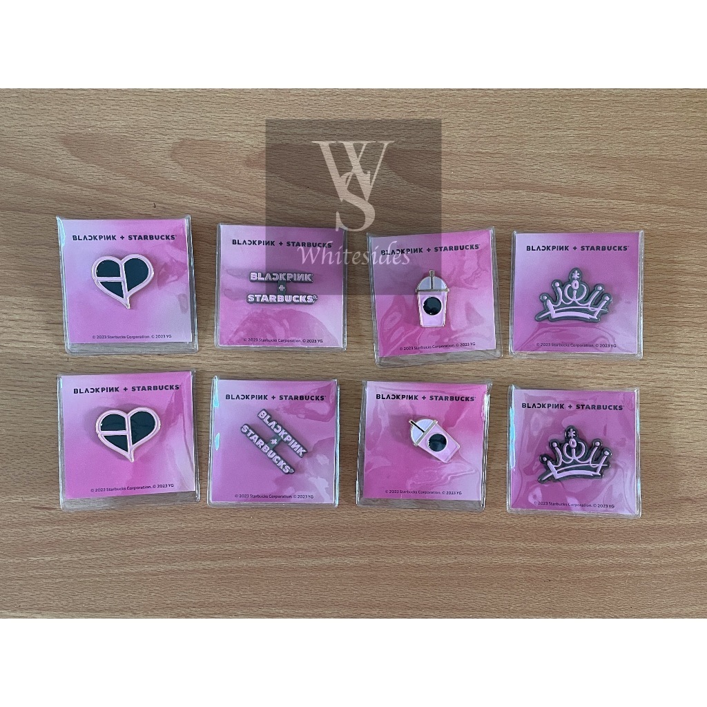 Pin Set - Starbucks Blackpink Collection 2023 Keychain Planner Bearista Notebook Kartu Sticker Pin S