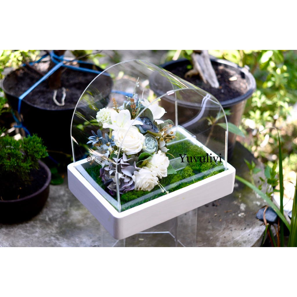 Hantaran pernikahan kayu aestetic sudut tumpul