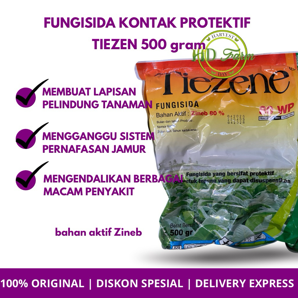 [ORIGINAL] Fungisida Tiezen 500 gram | Fungisida Kontak Protektif | Obat Jamur | Pelindung tanaman