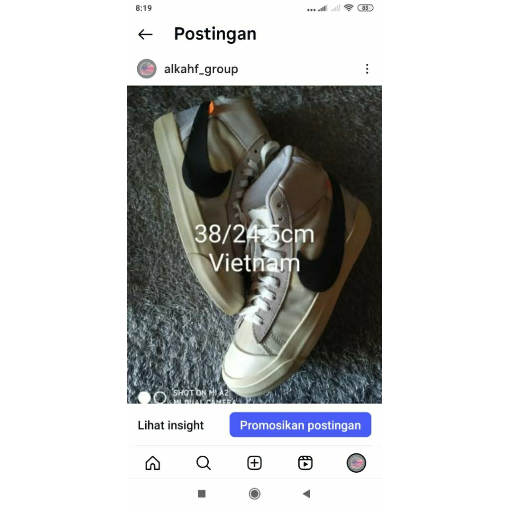 nike blazer x off white