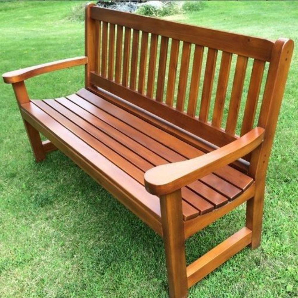 Bangku Taman Kayu Jati Outdoor Minimalis