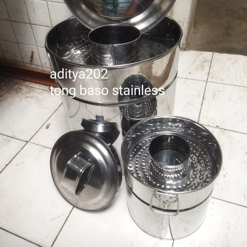 Dandang Kukusan 22 Cm Tong Baso Steamer Stainless
