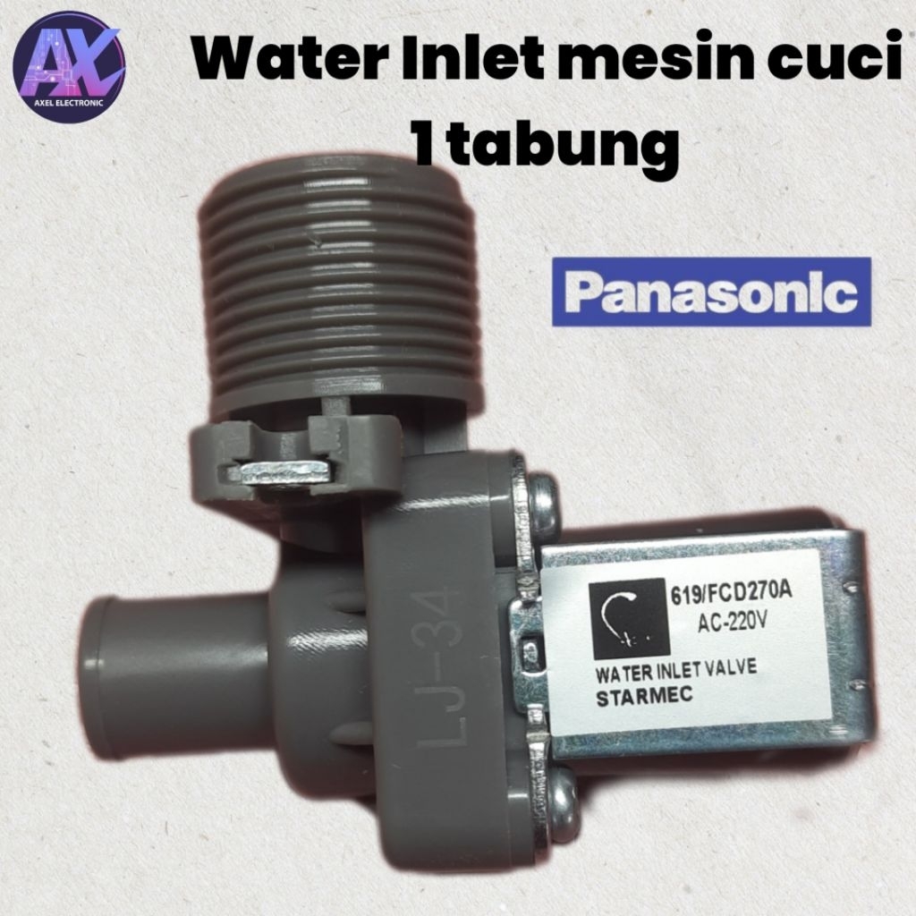 Selenoid mesin cuci Panasonic waterl inlet valve mesin cuci 1 tabung otomatis