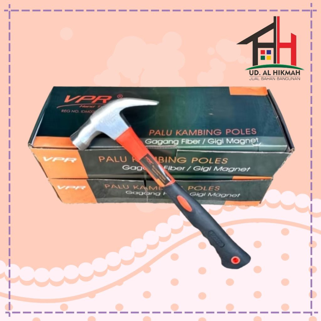 Palu Kambing Gagang Fiber Gerigi Magnet VPR 8 OZ - PALU KAMBING GIGI 8OZ