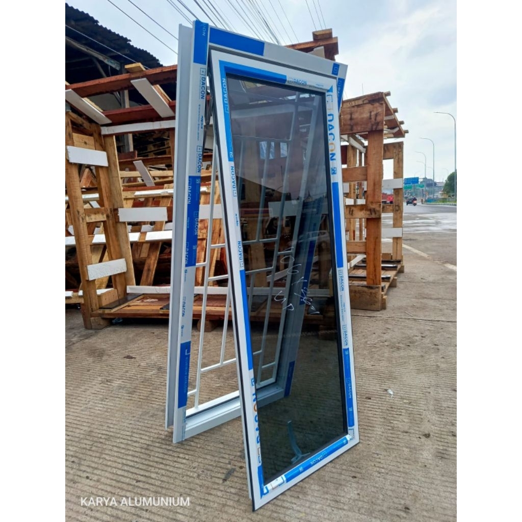 jendela aluminium lengkap teralis uk-120x60cm 3in bisa custom lengkap asesoris free packing kayu