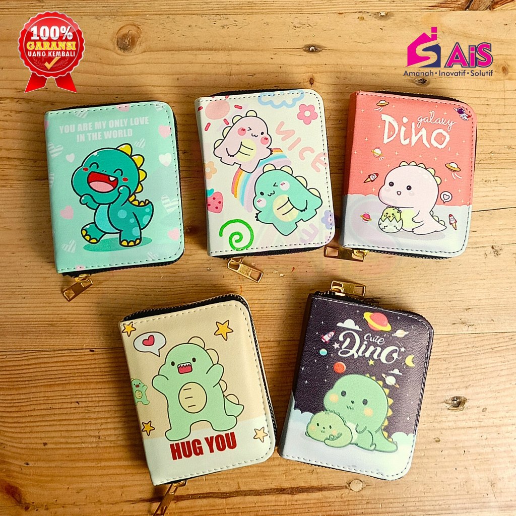DOMPET ANAK DINO LUCU DOMPET WANITA LUCU DOMPET DINO DOMPET ANAK LAKI-LAKI DOMPET LUCU