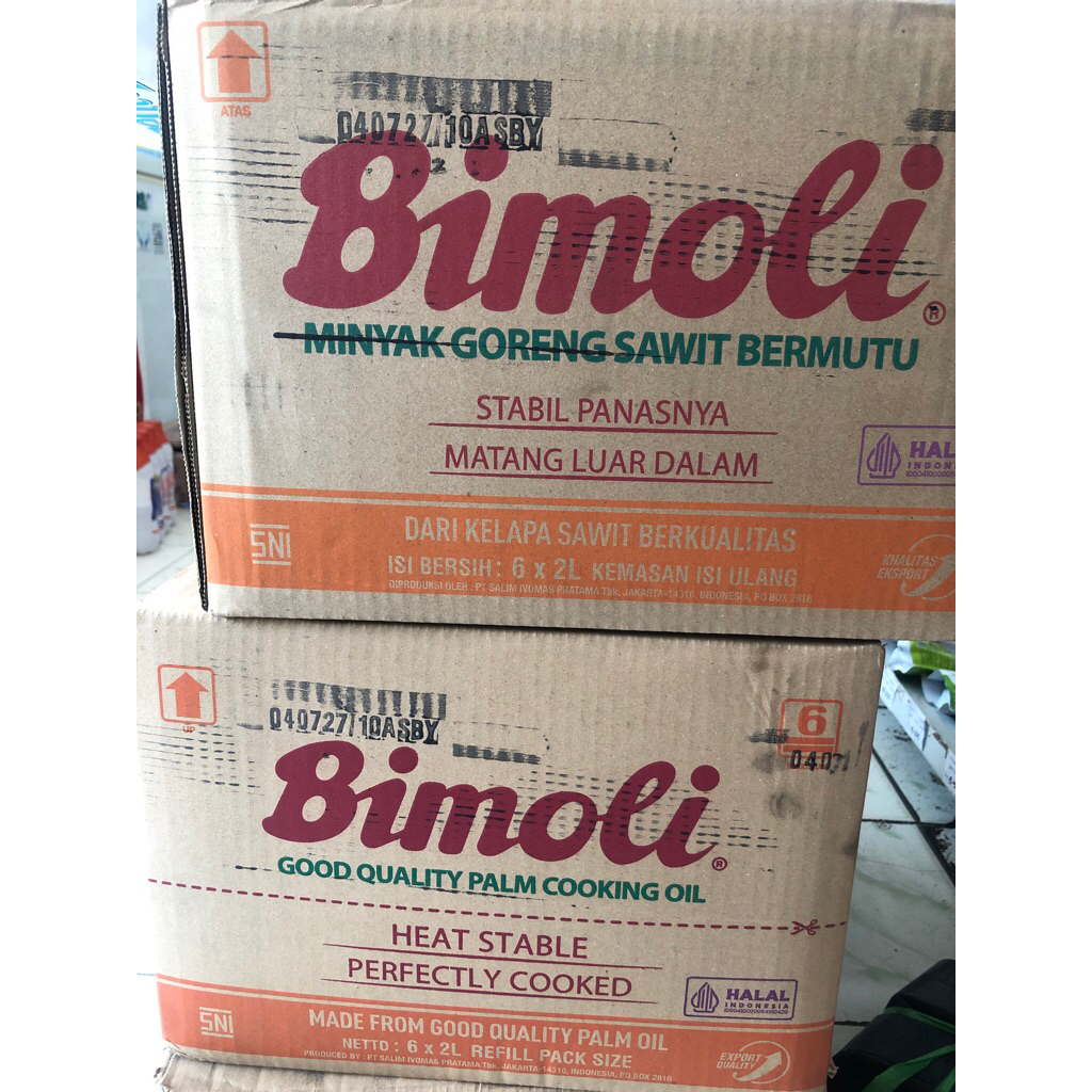 minyak goreng bimoli 2L 1 karton(isi 6)