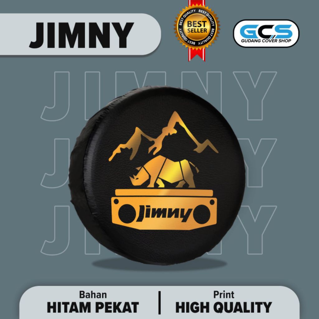 Selimut konde ban mobil Suzuki Jimny Katana berbahan kulit sintetis , dan warna hitam pekat tajam ti