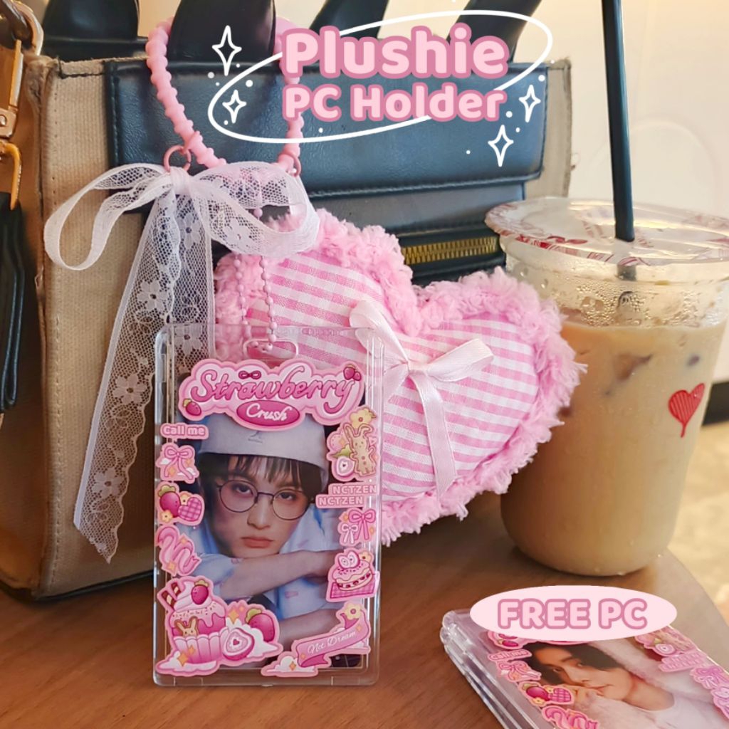 NCT DREAM PHOTO CARD HOLDER/ STRAWBERRY PC HOLDER PLUSH BONEKA NCT DREAM/ PC HOLDER NCT DREAM / GANT