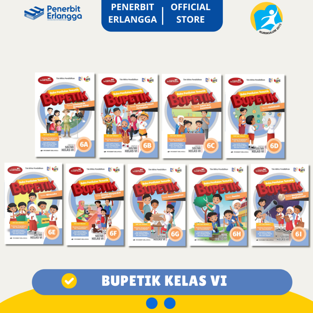 [Erlangga Official] Bupetik Sd/Mi Kelas 6a 6b 6c 6d 6e 6f 6g 6h 6i Kurikulum 2013