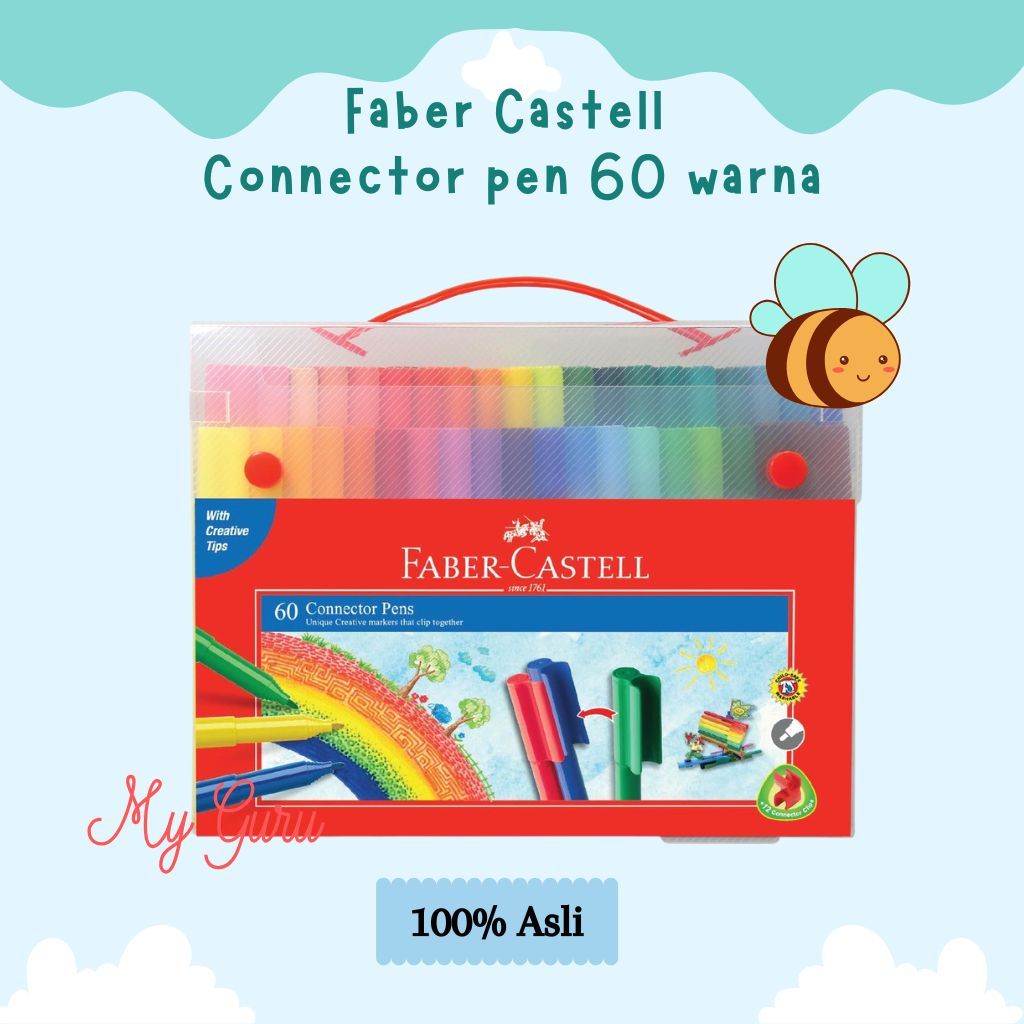 

[SET] CONNECTOR PEN 60 FABER CASTELL / SPIDOL WARNA 60 FABER CASTEL