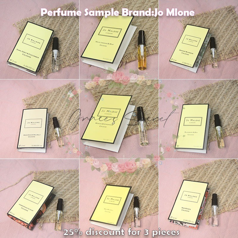 Sample Parfum - 2ML Koleksi Parfum Jo Malone /WewangianParfum Sampel Parfum Botol KecilPerjalanan Pa