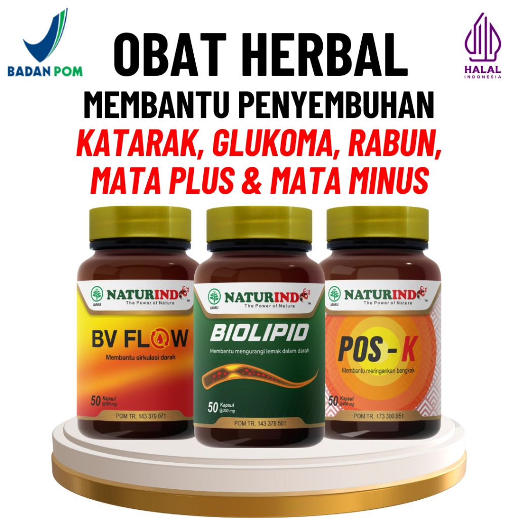 Obat Herbal Gangguan Mata Katarak Glukoma Rabun Mata Blur Plus Minus Naturindo Original