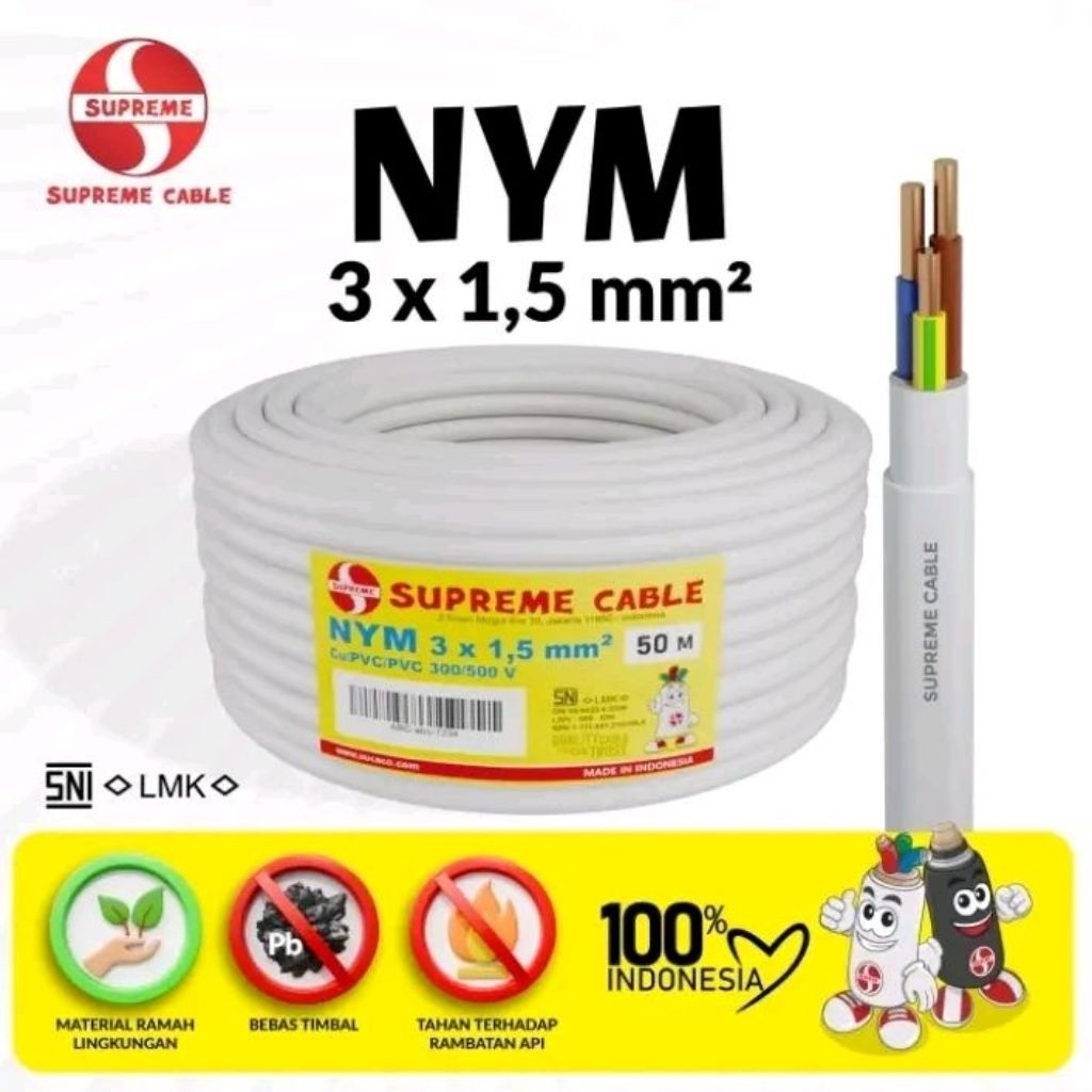 SUPREME Kabel NYM 3x1,5mm @50M