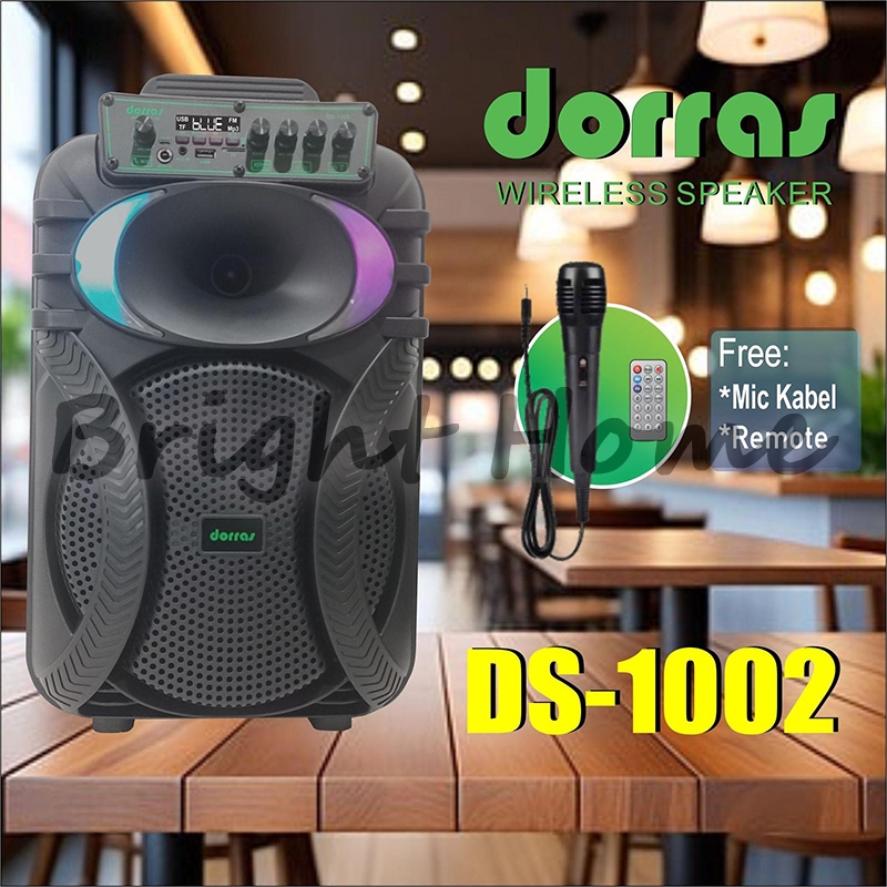 DORRAS DS 1002 DS1002 Speker 10.5" Speaker Wireless Portable Bluetooth Super Bass 10.5 Inch