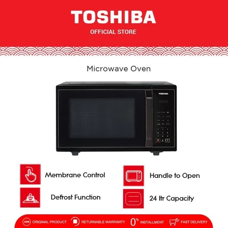 Toshiba Microwave Oven MM-EM24P(BK) - Penghangat Makanan - oven microwave