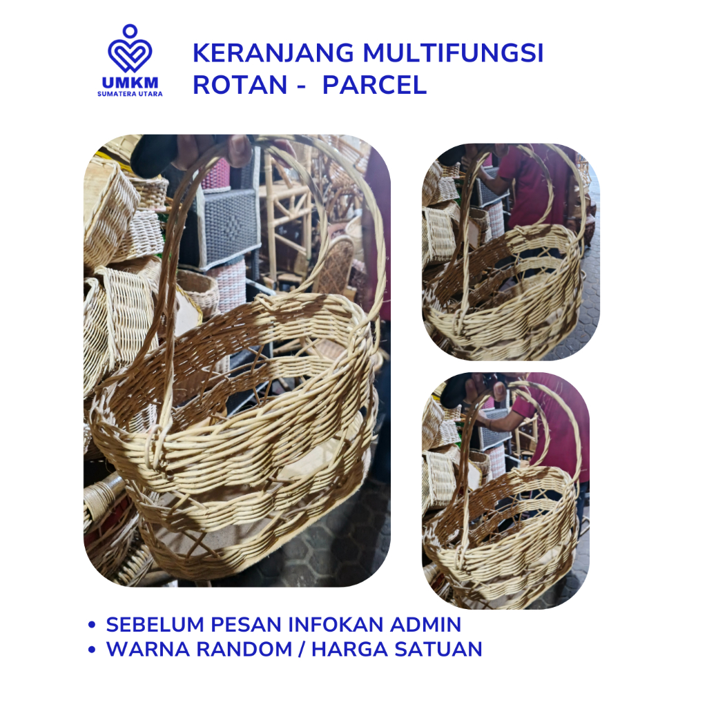 Keranjang Rotan / parcel rotan / keranjang rotan / keranjang buah / rotan / keranjang multifungsi ro