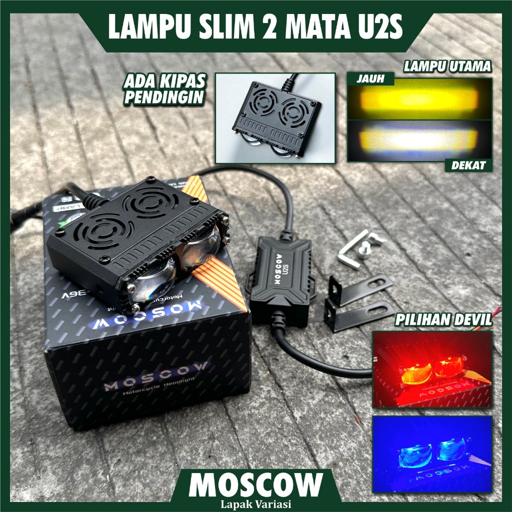 LED LASER MINI GRILL SUPER SLIM D2 LAMPU TEMBAK MOTOR MOBIL 2 MATA 20 WATT DC 12-36 VOLT LAMPU SOROT