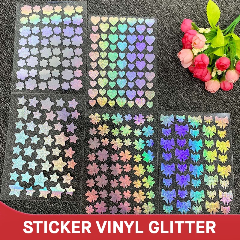 

Sticker Glitter Laser Decorative Hiasan Diary Jurnal Scrapbook Album