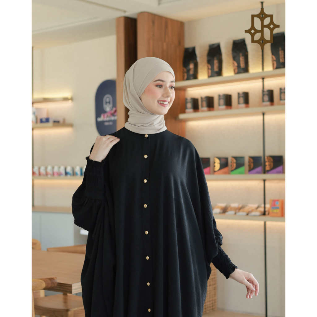 SAAZZ Dolores Abaya Batwing Gamis Wanita Muslimah Syari Poly by Zara Premium