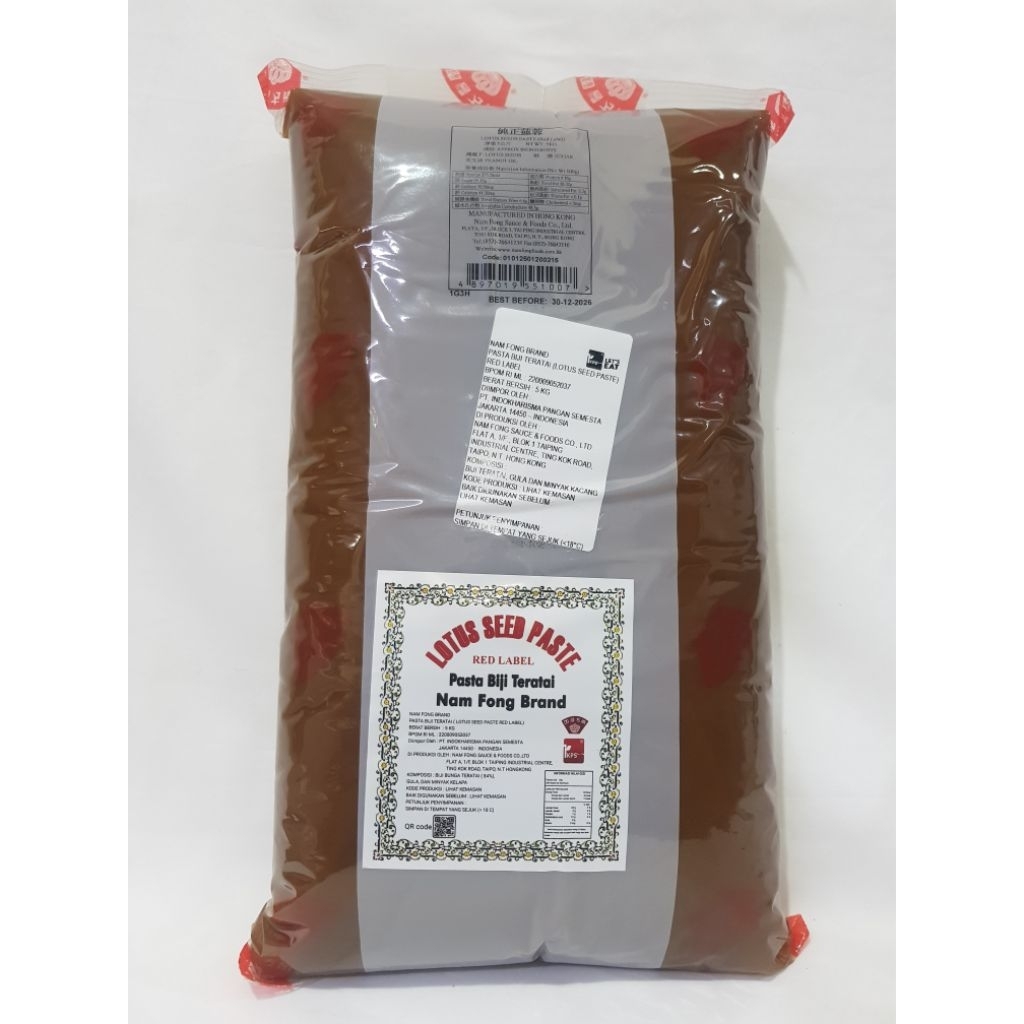 Nam Fong Filling Mooncake / Lotus Paste RED LABEL untuk isian Mooncake Pao Pia Onde 5Kg