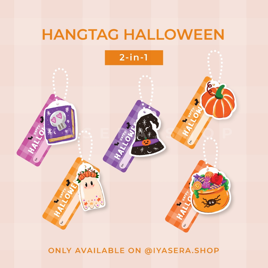 Halloween Hang Tag / Gift Tag / Kartu Ucapan Lucu untuk Kado Hampers