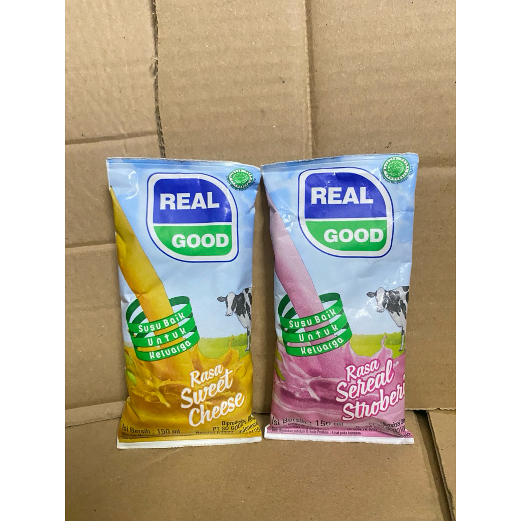Real Good Susu Bantal 150ml Stroberi/Keju