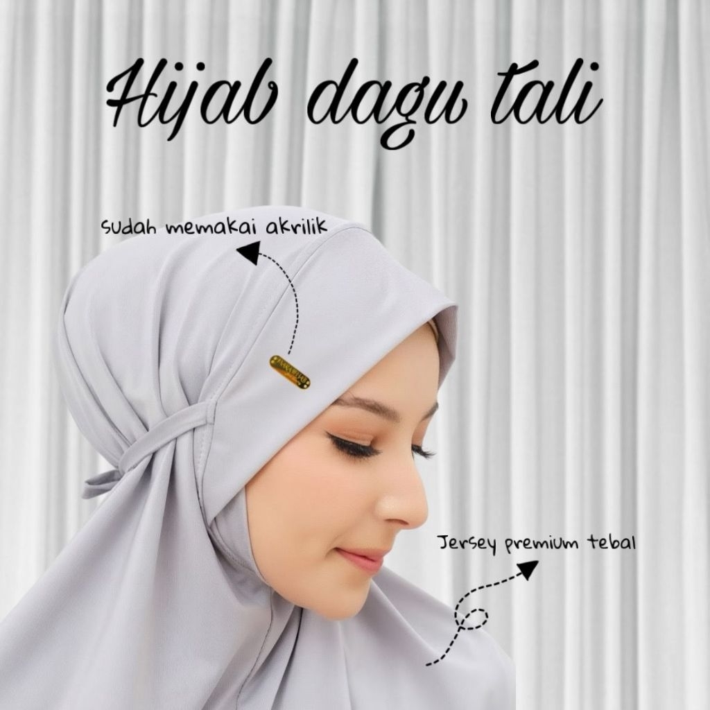 INARA HIJAB Daily Hijab Dagu Tali Malaysia | Jilbab Instan Malay Soft Pet daily Bergo Dagu Tali Mala